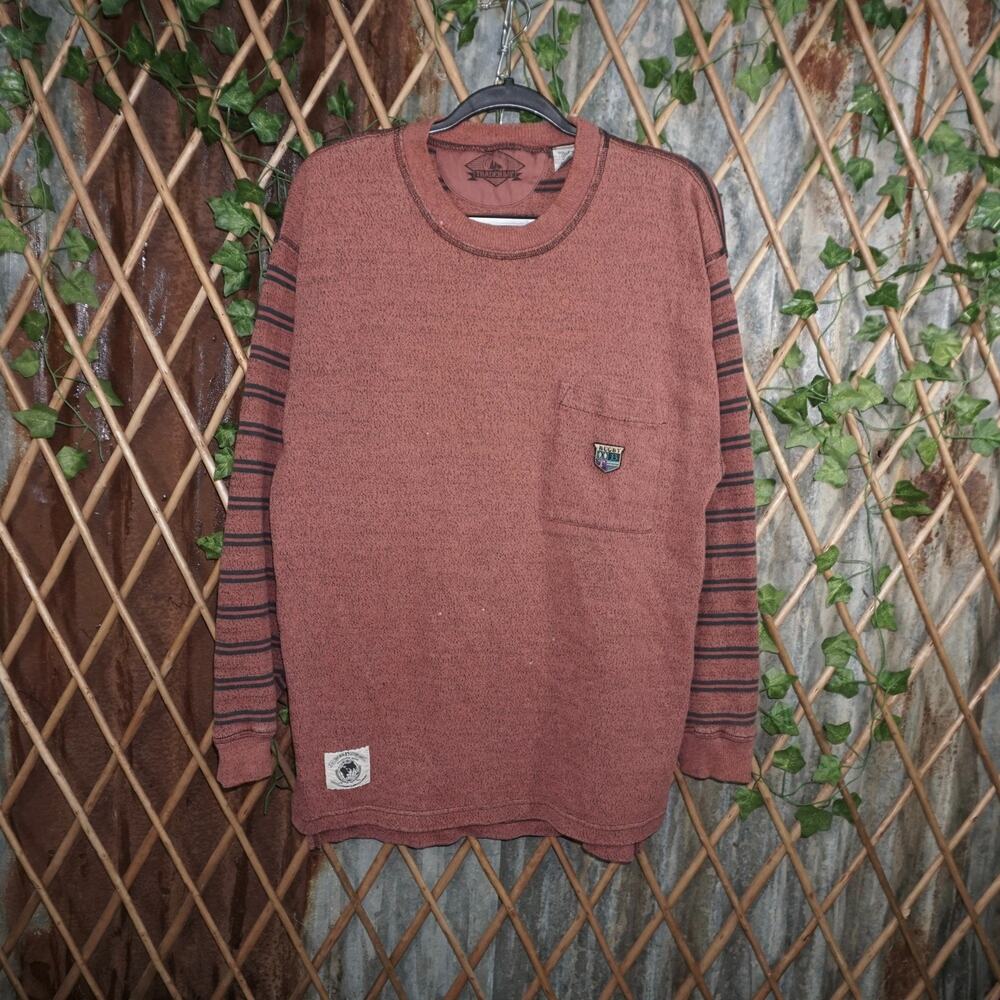 L - Vintage Y2K Trader Bay T-Shirts rugby patch pocket